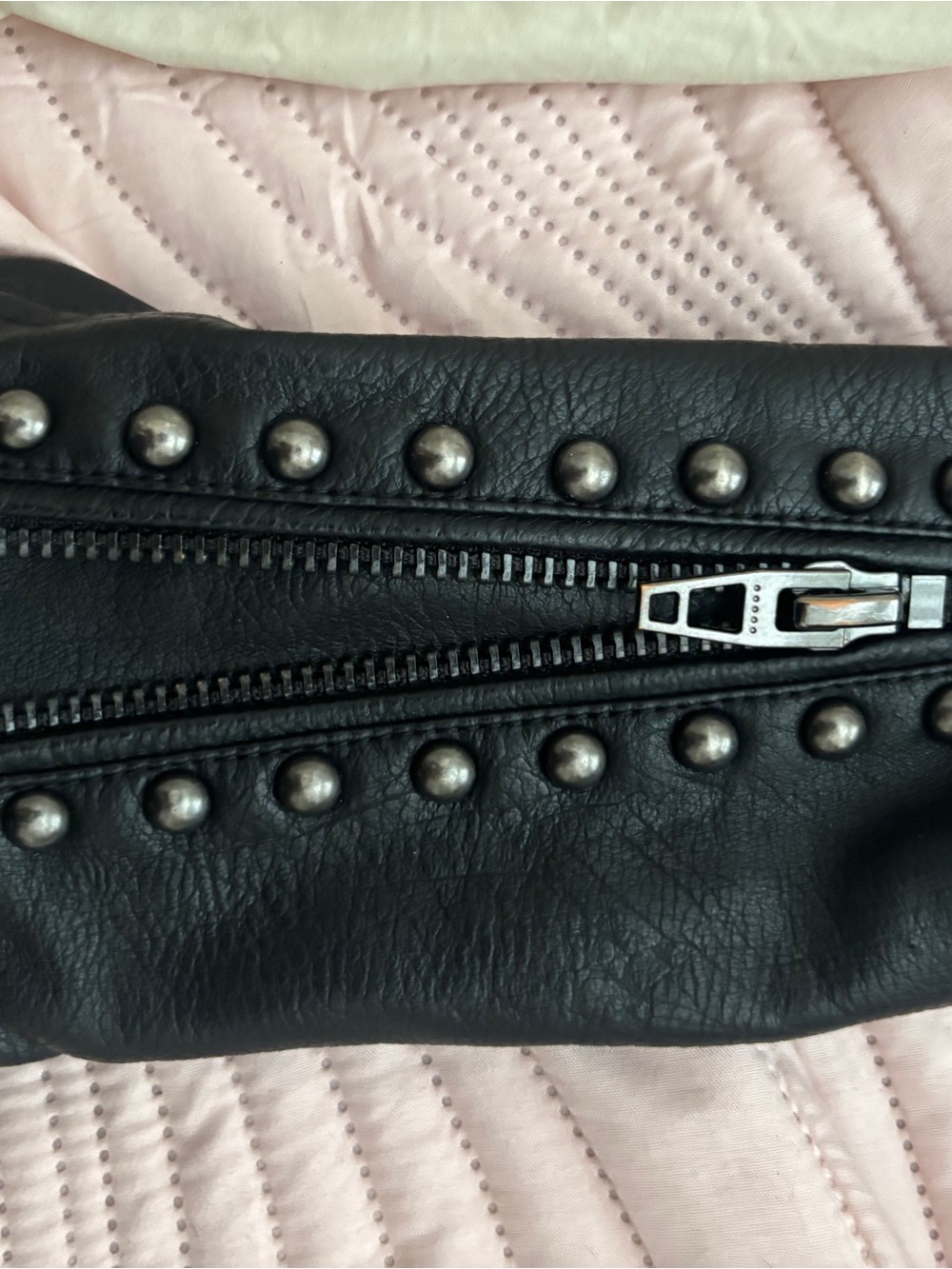 Blank NYC Black Floral Studded Moto Jacket - Picture 7 of 8